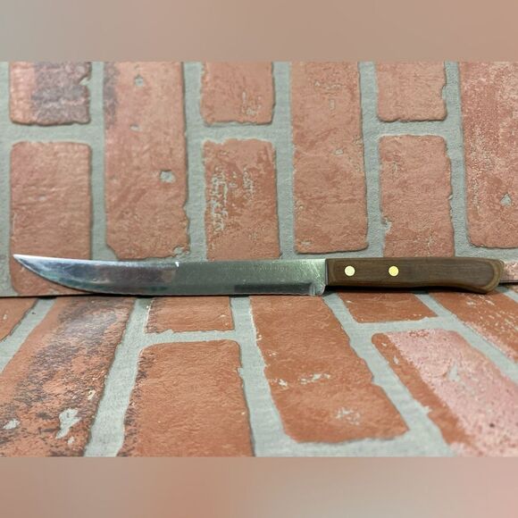 Flint Steak Slicer Knife Waverly Edge 9” Serrated Stainless Vintage -USA Cutlery - Picture 1 of 13